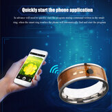 Kék NTAG213 NFC címkés gyűrű Multifunkcionális Intelligens Gyűrű Titán Acél Okos Viselhető Ujj Gyűrű Digitális Gyűrűk Férfiaknak Nőknek