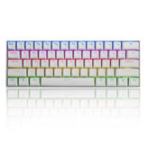 FEKER 60% NKRO Mechanical Keyboard bluetooth 5.0 Type-C Outemu Switch PBT Double Shot Keycap RGB White Case Gaming Keyboard