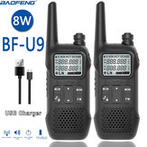 2PCS BAOFENG BF-U9 8W Mini Walkie Talkie Portátil de Mão Rádio Civil do Hotel Comunicação Transceptor Ham HF Plugue US