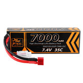 Bateria Lipo ZOP Power 7.4V 7000MAH 35C 2S T Plug para carro RC Quadcopter