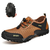 Men Anti-Collision Toe Lightweight Breathable Mesh Outdoor Hiking Sneakers