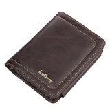 Men Faux Leather 12 Card Slots Zipper Coin Pocket Wallet