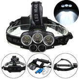 BIKIGHT TH-124 3000LM 5xT6 LED USB Rechargeable Headlamp Zoomable Torch Light Camping Cycling Night Warning Light