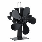 5 Blade Fireplace Heat Powered Stove Fan Quiet Wood Burner Eco Fan Efficient Heat Distribution