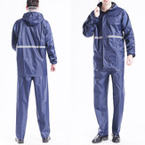 Yetişkinler için Yağmurluk Erkekler Yağmurlu Uzun Pantolon Anti-UV Binme Kapak Yağmurluk Ceket & Şapka