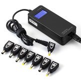 Мульти-тип 90W блок питания для автомобиля Зарядное устройство адаптер для ноутбука с LED-экраном и USB-слотом