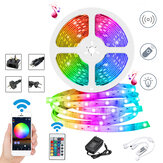 DC12V 10M Non-waterproof DIY 2835 RGB WiFi Smart 600LED Strip Light Work With Alexa Google Home for Home Decor Christmas Decorations Clearance Christmas Lights
