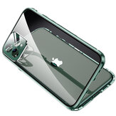 Bakeey 2 em 1 Protetor Magnético Completo 360º para Lente+Capa Protetora Dupla Face de Vidro Temperado 9H Frontal e Traseira de Metal para iPhone 11 Pro Max 6,5 polegadas