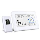 Stazione meteorologica wireless Termometro interno esterno Igrometro digitale Monitor di temperatura e umidità Timer Data Retroilluminazione con sensore wireless