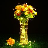 Bouton alimenté par un fil argenté de 1M qui allume automatiquement les guirlandes lumineuses à LED pour décorer les vases lors de Noël, de mariages et de vacances