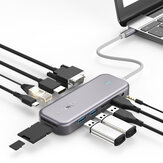 BlitzWolf® BW-TH8 11 σε 1 USB-C Data Hub με 100W Type-C PD Power Delivery 2 USB3.0 & 2 USB2.0 4K@30HZ & 1080P @ 60HZ Stable Internet SD & TF Card Output & Audio Sync