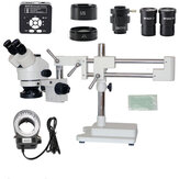 3.5X 7X 45X 90X Support à Double flèche Zoom Simul Microscope stéréo trinoculaire focal + Microscope caméra 41MP pour la réparation industrielle de circuits imprimés