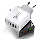 OLAF 36W QC3.0 PD 4-Port USB Type-C Output Quick Charge USB Charger Universal Travel Charger for iPhone 11 Pro Max for Samsung S10 S9 HUAWEI LG