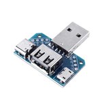 Placa adaptadora USB masculino para feminino Micro Type-C 4P 2,54mm Conversor de módulo USB4 5pcs