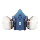Mezza maschera respiratoria antipolvere per saldatura, protezione del viso sul lavoro, filtro per verniciatura e spruzzatura, a prova di polvere