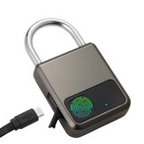 HUITEMAN Smart Fingerprint Lock Anti Theft Door Lock USB Charging Waterproof Keyless Padlock 0.5 Second Unlock Travel Luggage Lock