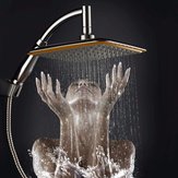 Cabezal de ducha de lluvia superior montado en la pared, presurizado, angular y cuadrado de 9 pulgadas para baño
