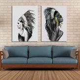 Miico Hand Painted Combination Decorative Paintings Lovers portrait Wall Art For Home Decoration 
