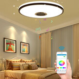 Luminária de teto LED RGBW moderna e regulável de 30W com controle remoto via aplicativo Bluetooth para reprodução de música