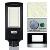 Lámpara de pared exterior con sensor de movimiento PIR y control remoto 3500W 462/936 LED Solar Luz de calle