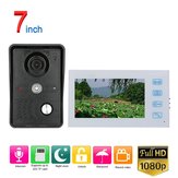 ENNIO 7 inch Record Wired Video Door Phone Doorbell Intercom System with AHD 1080P Camera
