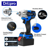 Drillpro Blauer Schlagschrauber, bürstenloser, kabelloser Elektroschrauber, Elektrowerkzeug, 320 Nm Drehmoment, ohne Batterie