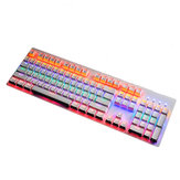 Jagor Lolita 5 104Keys Colorful Backlit USB Wired Wit mechanisch gamingtoetsenbord voor laptop