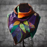 Bufandas y chales informales de rayas multicolores con cuello redondo