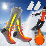 USB Şarj Edilebilir 40-55℃ Elektrikli Isıtıcı Çoraplar Açık Hava Kampı Yolculuk Kış Sıcak Çorap Ayak Isıtıcı