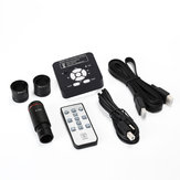 HAYEAR 2K 41MP HD 1080P 60FPS HDUSB産業用カメラTFカードデジタルビデオ顕微鏡（0.5X接眼レンズアダプター付き）30mm /30.5mリング