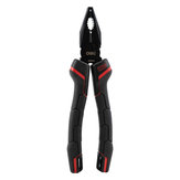 DeLi DL0104 Wire Pliers Black Red Wire Stripper Plier Decrustation Pliers Wire and Cable Stripping CR-V Electrician Cutting Hand Tools from 