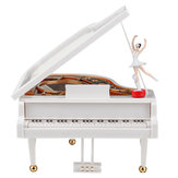 فتاة باليرينا عتيقة ترقص على صندوق موسيقى بيانو هدية عيد الميلاد هدية عيد الحب تزيين المنزل