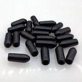 100pcs 6MM Protective Cover Rubber Covers Dust Cap for Antenna Connector Metal Tubes