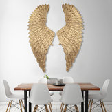 38*100cm Metal Angel Wing Hanging Wall Sticker Decor Rustic Distressed Vintage Gold Set