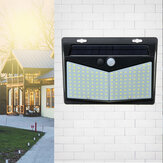 Lámpara solar de pared con sensor de movimiento PIR de 208 LED para exteriores en jardín con 3 lados