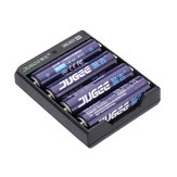 4Pcs JUGEE 1.5V 3000mAh Wiederaufladbare AA-Batterie mit USB-Ladegerät