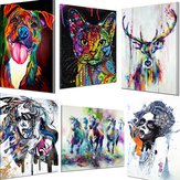 Mode Übertrieben Abstrakte Kunst Tiere Leinwanddruck Malerei Wandkunst Ölgemälde Wohnkultur Geschenk Ungerahmt