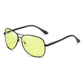 Színváltó anti-UV napszemüveg retro fém polarizált vezetési éjszakai látásvédő szemüveg