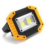 XANES® 30W 3000LM2 COB Luz de trabalho USB recarregável à prova d'água LED Floodlight Lâmpada de pesca de caça de emergência Luz noturna