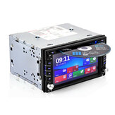 Reproductor de DVD para coche de 6,2 pulgadas 2DIN con navegación GPS estéreo HD 1080P, radio FM Bluetooth y cámara de respaldo
