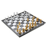 Tabuleiro de xadrez magnético dobrável grande com peças, brinquedos de xadrez para presente de crianças