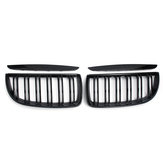 Ensemble de grilles de calandre sport double grille noire brillante pour BMW E90 E91 2005-2008
