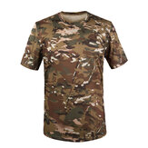 Θερινή Αθλητική Υπόρροια Στρατιωτικά Καμουφλάζ Μπλουζάκια Με Κοντά Μανίκια για Casual Κυνήγι