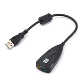 1PCS 5HV2 Tarjeta de Sonido Externa USB 7.1 USB a Adaptador de Audio 3D para Auriculares Altavoz Portátil PC