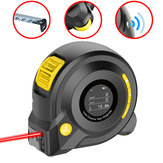 HC40 40M + 5M 5 en 1 Télémètre laser portable Mesure laser + Mesure de bande + Voix + Mesure d'arc + Rétroéclairage Écran d'affichage numérique Télémètre laser