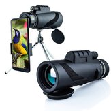 IPRee® 40x60 Monoküler HD Optik BAK4 2000T Lens Teleskop Gündüz Gece Görüşü 1500m / 9500m + Tripod + Telefon Klipsi