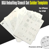 16Pcs/Lot IC  Card Chip BGA Reballing Stencil Kits Set Solder Template for Iphone X 8 7 6s 6 Plus SE 5S 5C 5 4S 4 IPad High Quality