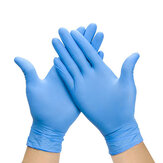 100PCS/Set Blaue Latexhandschuhe Wasserdichte Nitrilhandschuhe Einweghandschuhe Gummihandschuhe Küchenhandschuhe Reinigungshandschuhe
