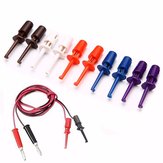 50pcs Multimeter Wire Lead Test Hook Clip Electronic Mini Test Probe Set Red White Blue Black Purple For Repair Tool