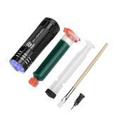 WNB 10ML Green Oil UV Solder Mask Ink BGA PCB Paint Prevent Corrosive Arcing Soldering Paste Flux Inks Soft Nylon Brush with 9 LED Light